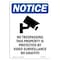 Signmission Sign, 10" H, 7" W, Rigid Plastic, No Trespassing This Sign With Symbol, Portrait, V-14994 OS-NS-P-710-V-14994 - alternate 1